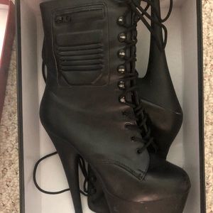 Pleaser Lace Up Boots size 8